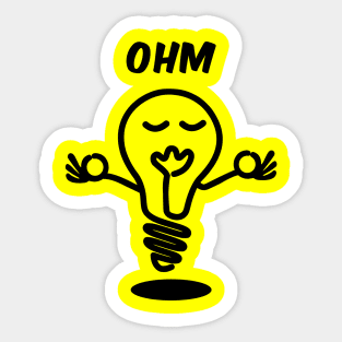 Funny yoga T-shirt - Ohm, the road to Enlightenment Sticker